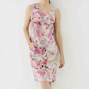J. Jill | water color flower linen pullover dresses to